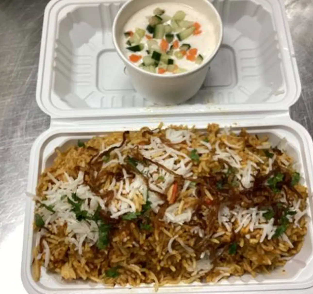 Chicken Biryani and rice specialties at Masala Corner Hamilton, Main Street West
